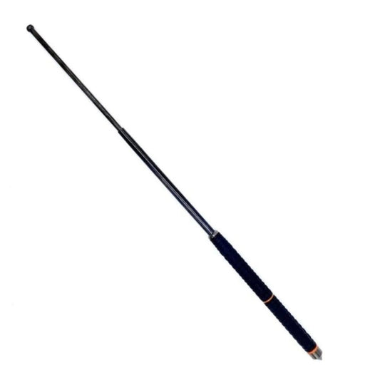 Baston telescopic profesional, 3 segmente, maner cauciuc, 100 cm, dispozitiv de spargere geamuri