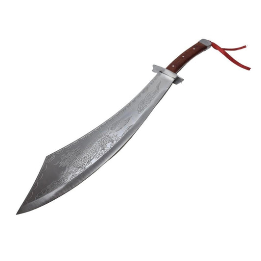Maceta de vanatoare Ice Dragon, 64 cm, otel inoxidabil, argintiu, teaca inclusa, kunai inclus