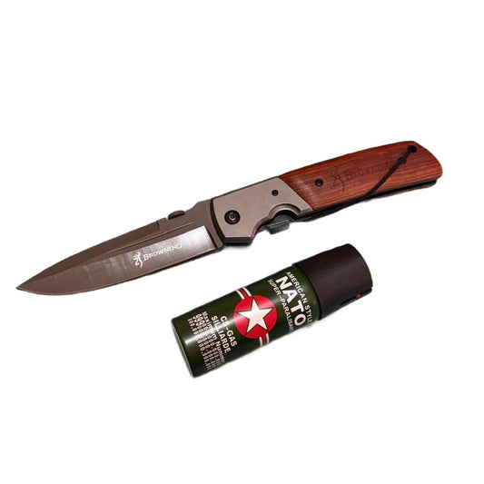 Kit Pro Hunter format din Briceag si Spray Autoaparare 60 ml