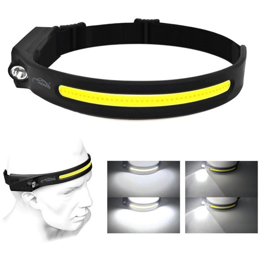 Lampa frontala - COB + LED, senzor de miscare, 400lm,baterie puternica 2x 8h de functionare