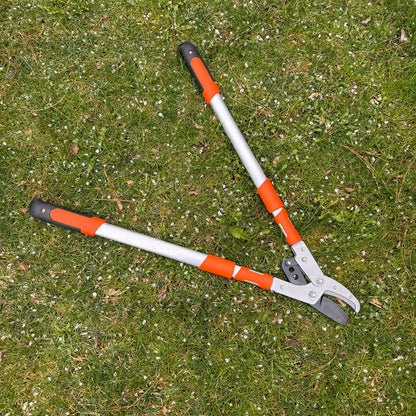 Foarfeca extensibila pentru taiat crengi groase, max 50 mm, 68-104cm, manere cauciuc, aluminiu, portocaliu