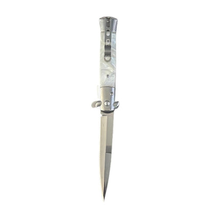 Set format din Briceag stiletto Elegante, 22.5 cm, otel, un box, spray paralizant 60 ml