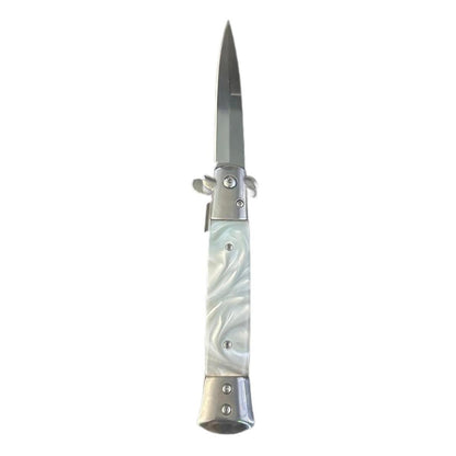 Set format din Briceag stiletto Elegante, 22.5 cm, otel, un box, spray paralizant 60 ml