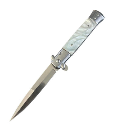 Set format din Briceag stiletto Elegante, 22.5 cm, otel, un box, spray paralizant 60 ml