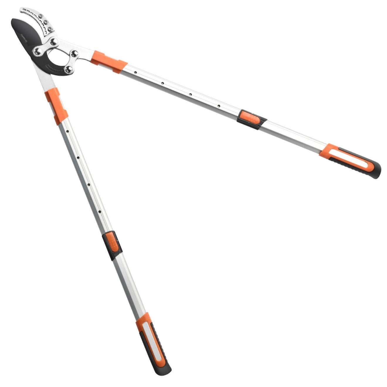 Foarfeca extensibila pentru taiat crengi groase, max 50 mm, 68-104cm, manere cauciuc, aluminiu, portocaliu