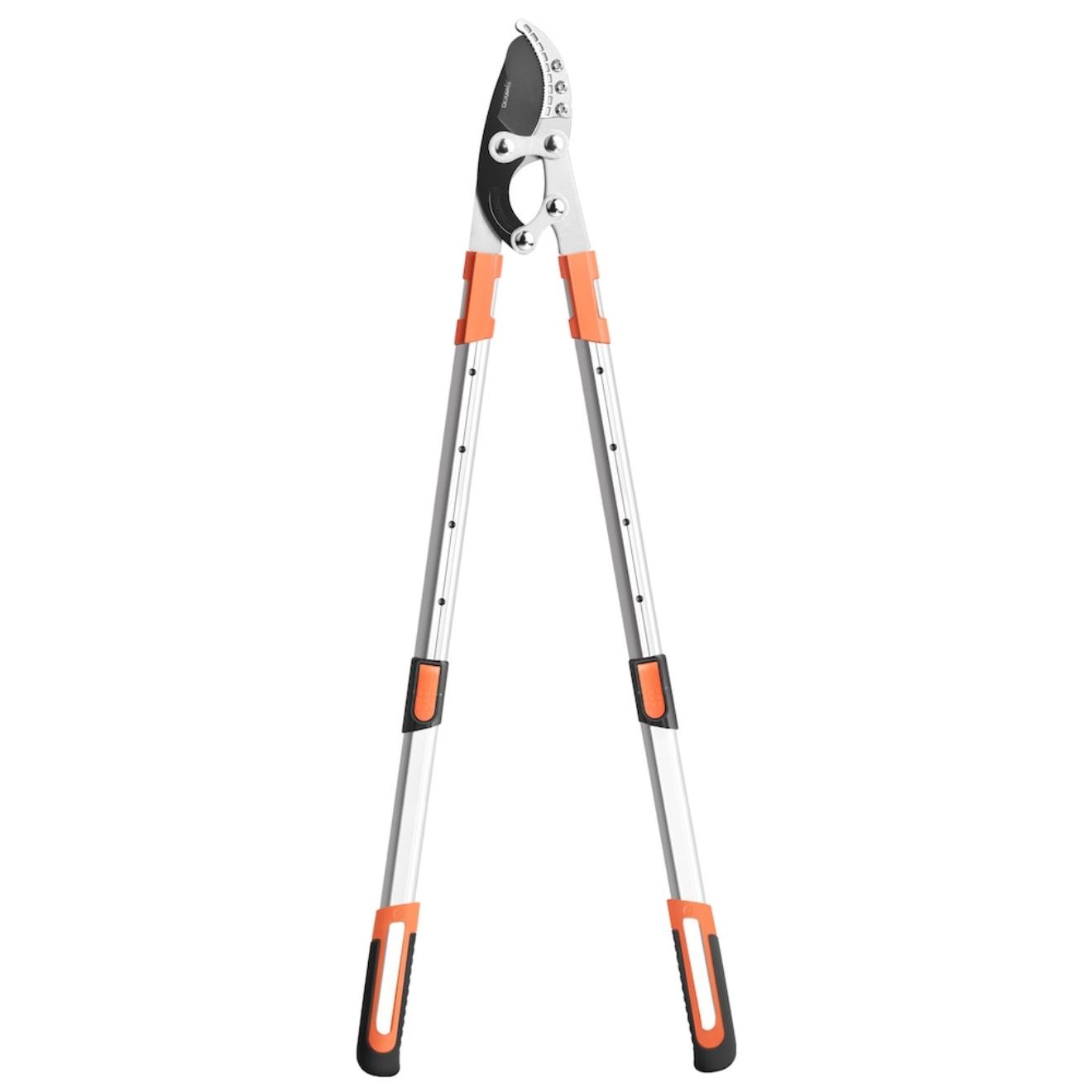 Foarfeca extensibila pentru taiat crengi groase, max 50 mm, 68-104cm, manere cauciuc, aluminiu, portocaliu