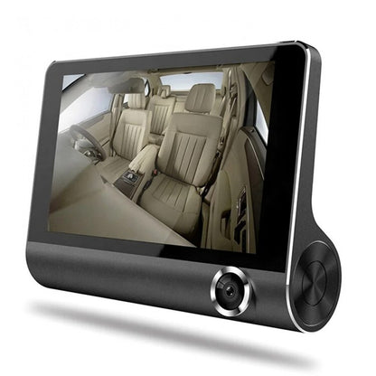 Camera Tripla Auto L300-1, Full HD 1080p, asistenta parcare, ecran 4'', G Senzor, 3 Camere – Fata, Spate, Interior